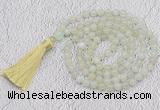 GMN59 Hand-knotted 8mm candy jade 108 beads mala necklace with tassel