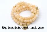 GMN7027 8mm honey jade 108 mala beads wrap bracelet necklace