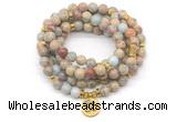 GMN7057 8mm serpentine jasper 108 mala beads wrap bracelet necklaces