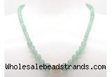 GMN7312 green aventurine graduated beaded necklace & bracelet set