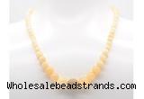 GMN7341 honey jade graduated beaded necklace & bracelet set