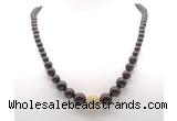 GMN7350 brecciated jasper graduated beaded necklace & bracelet set