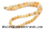 GMN7705 18 - 36 inches 8mm, 10mm round yellow aventurine beaded necklaces