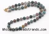 GMN7766 18 - 36 inches 8mm, 10mm round Indian agate beaded necklaces