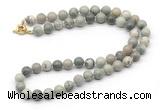 GMN7786 18 - 36 inches 8mm, 10mm round greeting pine jasper beaded necklaces