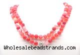 GMN8006 18 - 36 inches 8mm, 10mm red banded agate 54, 108 beads mala necklaces