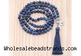 GMN8202 18 - 36 inches 8mm sodalite 54, 108 beads mala necklace with tassel