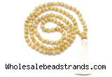 GMN8476 8mm, 10mm grade AA golden tiger eye 27, 54, 108 beads mala necklace with tassel