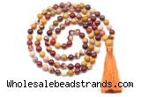 GMN8517 8mm, 10mm mookaite 27, 54, 108 beads mala necklace with tassel