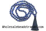 GMN8537 8mm, 10mm lapis lazuli 27, 54, 108 beads mala necklace with tassel