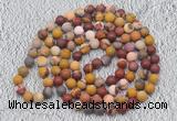 GMN921 Hand-knotted 8mm, 10mm matte mookaite 108 beads mala necklaces