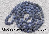 GMN925 Hand-knotted 8mm, 10mm matte sodalite 108 beads mala necklaces