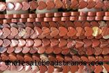 HEAR45 15 inches 6mm heart red jasper beads