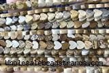 HEAR50 15 inches 6mm heart picture jasper beads