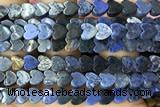 HEAR54 15 inches 6mm heart dumortierite gemstone beads