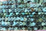 HEAR57 15 inches 6mm heart African turquoise beads