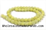 JADE165 15 inches 6mm round honey jade gemstone beads