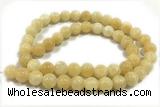 JADE175 15 inches 6mm round honey jade gemstone beads