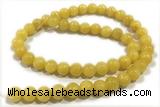 JADE196 15 inches 8mm round honey jade gemstone beads