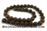 JADE259 15 inches 4mm round honey jade gemstone beads