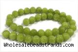 JADE274 15 inches 4mm round honey jade gemstone beads