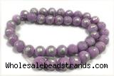 JADE490 15 inches 6mm round silvery jade gemstone beads