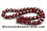 JADE514 15 inches 4mm round silvery jade gemstone beads