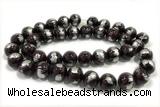 JADE539 15 inches 4mm round silvery jade gemstone beads