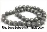 JADE554 15 inches 4mm round silvery jade gemstone beads