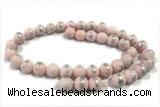 JADE559 15 inches 4mm round silvery jade gemstone beads