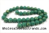 JADE590 15 inches 6mm round golden jade gemstone beads