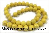 JADE599 15 inches 4mm round golden jade gemstone beads