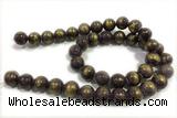 JADE604 15 inches 4mm round golden jade gemstone beads