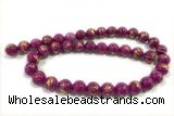 JADE660 15 inches 6mm round golden jade gemstone beads