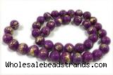 JADE664 15 inches 4mm round golden jade gemstone beads