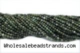 JADE688 15 inches 4mm round green jade gemstone beads