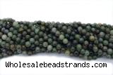 JADE689 15 inches 6mm round green jade gemstone beads