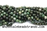 JADE691 15 inches 10mm round green jade gemstone beads