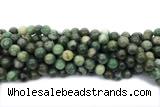 JADE692 15 inches 12mm round green jade gemstone beads