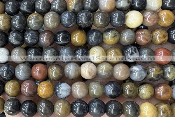 JASP46 15 inches 8mm round wooden jasper beads