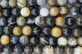 JASP46 15 inches 10mm round wooden jasper beads