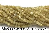 KUNZ05 15 inches 6mm round Peru dye yellow lepidolite beads