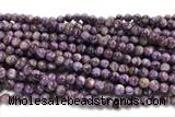 KUNZ12 15 inches 6mm round Peru dye purple lepidolite beads