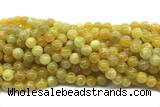 LEMO07 15 inches 8mm round yellow lemon quartz beads