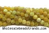 LEMO08 15 inches 10mm round yellow lemon quartz beads