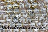 MIXE101 15 inches 10mm faceted white crystal gemstone beads