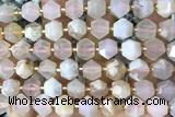 MIXE103 15 inches 10mm faceted sakura agate gemstone beads