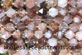 MIXE116 15 inches 10mm faceted pink quartz gemstone beads