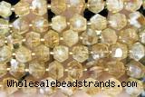 MIXE125 15 inches 10mm faceted citrine gemstone beads