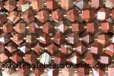 MIXE126 15 inches 10mm faceted red jasper gemstone beads